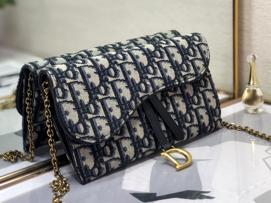 OEMはサドルを長いDiorと斜めのジャカード袋の札入れ決め付けた