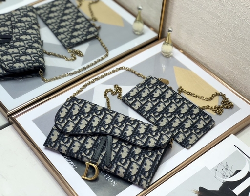 OEMはサドルを長いDiorと斜めのジャカード袋の札入れ決め付けた