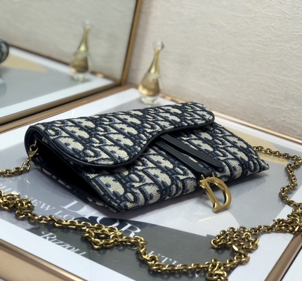 OEMはサドルを長いDiorと斜めのジャカード袋の札入れ決め付けた