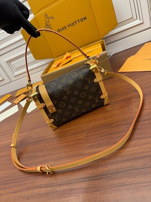ブラウンのPresbyopicキャンバスのルイ・ヴィトンLVの側面のトランクのモノグラムPM袋のスーツケース