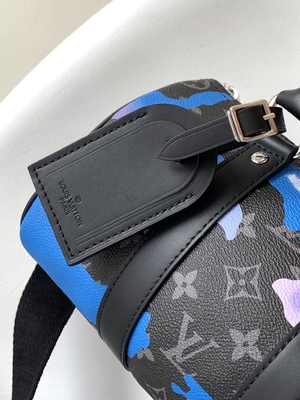 日の出のモノグラム食は眺めのメッセンジャー袋LV Keepall Bandoulière 25部屋を決め付けた
