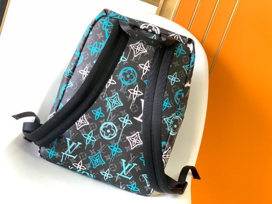 多色刷りの発見デザイナー ブランドはLVの落書き袋の緑をBackpack
