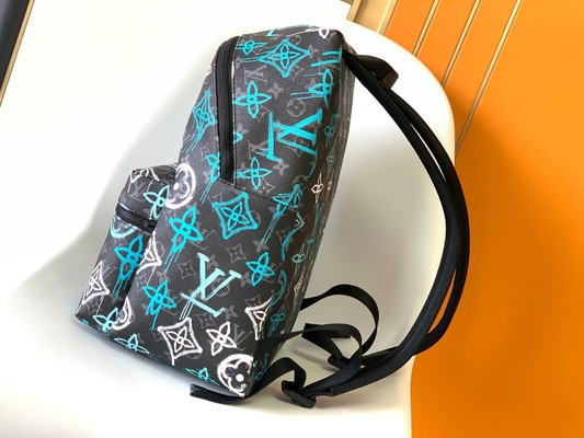 多色刷りの発見デザイナー ブランドはLVの落書き袋の緑をBackpack
