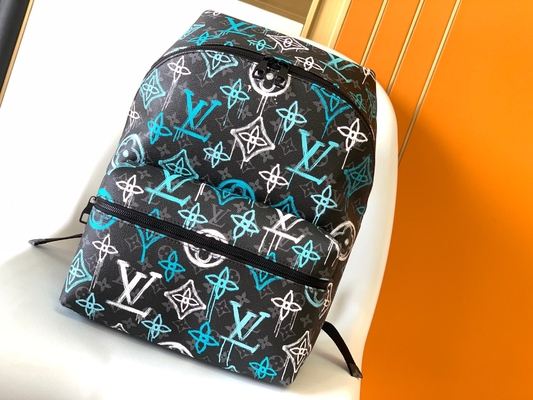 多色刷りの発見デザイナー ブランドはLVの落書き袋の緑をBackpack