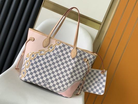 タヒチは注文の決め付けられた袋をチェック模様のルイ・ヴィトンNeverfull MM限った