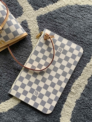 タヒチは注文の決め付けられた袋をチェック模様のルイ・ヴィトンNeverfull MM限った