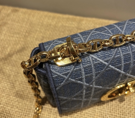 刺繍された小型デザイナーは小さいDior Caroのデニムをすぼめる