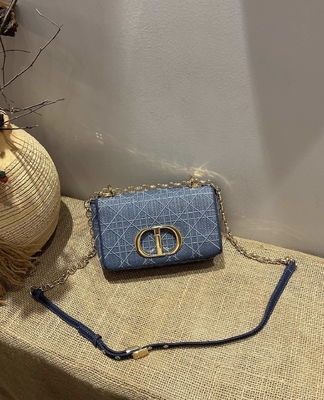 刺繍された小型デザイナーは小さいDior Caroのデニムをすぼめる