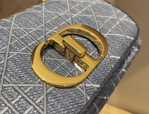 刺繍された小型デザイナーは小さいDior Caroのデニムをすぼめる