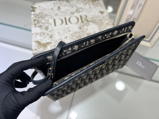 2 1 Dior小型30 Montaigneの袋の青い斜めのジャカードに付き