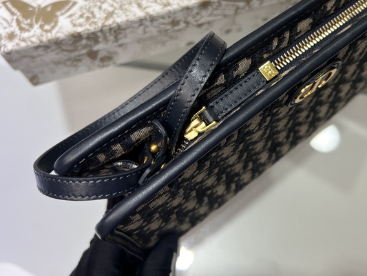 2 1 Dior小型30 Montaigneの袋の青い斜めのジャカードに付き