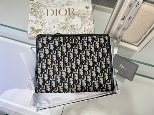 2 1 Dior小型30 Montaigneの袋の青い斜めのジャカードに付き