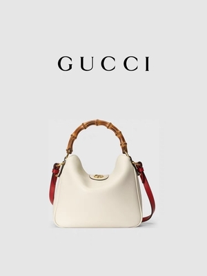 白革のダイアナHandbag決め付けられたショルダー・バッグのグッチの王女