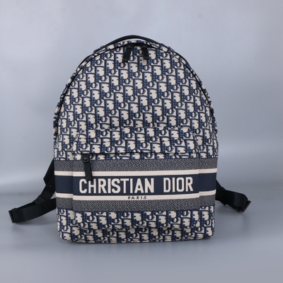 デザイナー小さいDiortravelのバックパックの青いDiorの斜めのジャカード