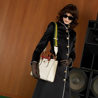 白い光沢のある習慣は袋のグッチの王女を決め付けたダイアナHandbag