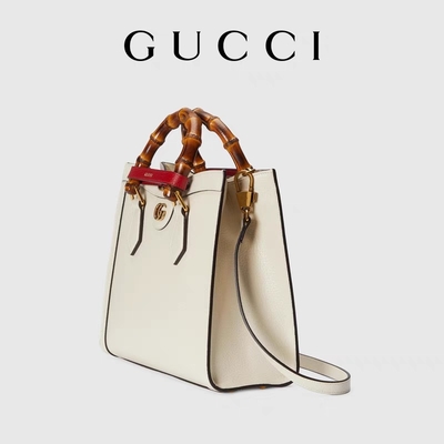 白い光沢のある習慣は袋のグッチの王女を決め付けたダイアナHandbag