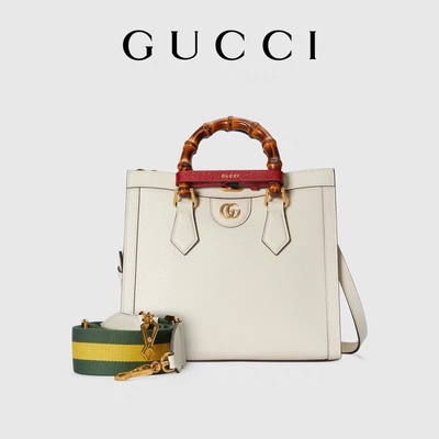 白い光沢のある習慣は袋のグッチの王女を決め付けたダイアナHandbag