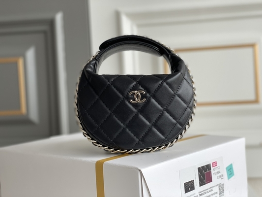 Ap3095黒の小型生地のChanelの折り返し袋の硬貨の財布20インチ