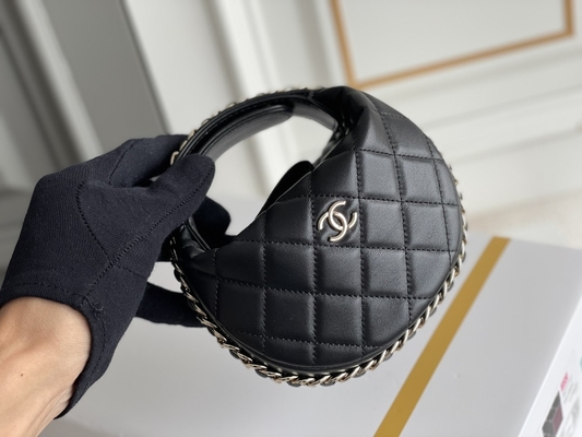 Ap3095黒の小型生地のChanelの折り返し袋の硬貨の財布20インチ