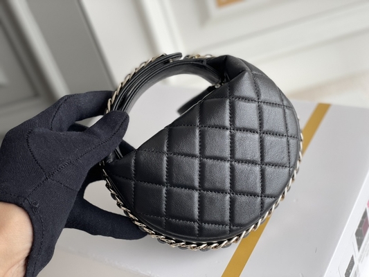 Ap3095黒の小型生地のChanelの折り返し袋の硬貨の財布20インチ