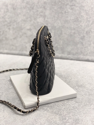 レトロの女性が付いているStyle小さいChanelのパテントの子牛革の買い物袋