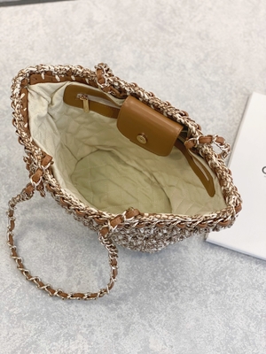Cusomisedはメッセンジャー袋22P ChanelのわらのRaffia袋PUを決め付けた