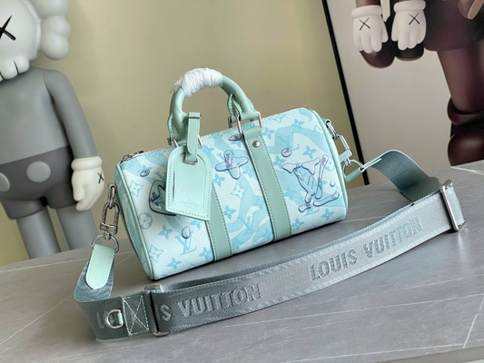 ビジネスLVデザイナー モノグラム袋のKeepall BandoulièRe 50青い旅行袋